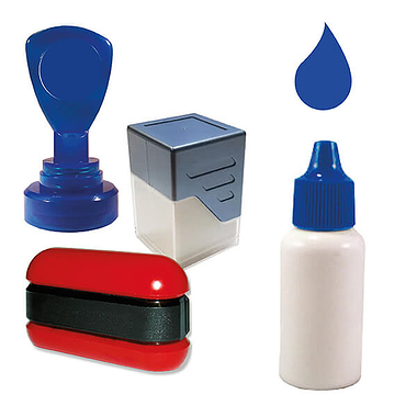Ink Refill for Pre-Inked Stampers (Blue, 10ml)