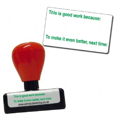 This is Good Work Because… Stamper - Green Ink (42mm x 22mm)