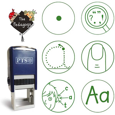 Marking Stampers Pedagogs - Literacy Set of 6 (Green Ink)