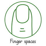 Pedagogs Marking Stamper - Finger Spaces - Green Ink (25mm)