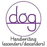 Pedagogs Marking Stamper - Ascenders/Descenders (Purple Ink - 20mm)