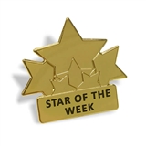 Gold Star Of The Week Metal Badge (approx. 25mm)