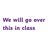 We Will Go Over This In Class Stamper - Purple Ink (38mm x 15mm)