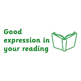 Good Expression In Your Reading Stamper - Green - 38 x 15mm