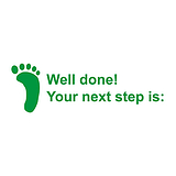 Your next step is: Stamper - Green Ink (38mm x 15mm)