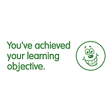 You've Achieved Your Learning Objective Stamper - Green Ink (38 x 15mm)