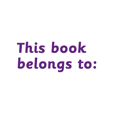 This Book Belongs to: Stamper - Purple Ink (38mm x 15mm)