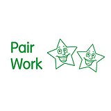 Pair Work Stamper (Stars) - Green Ink (38mm x 15mm)