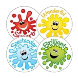 20 Happy Splash Stickers - 32mm