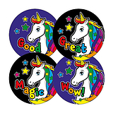 Bright Unicorn Stickers (20 Stickers - 32mm)