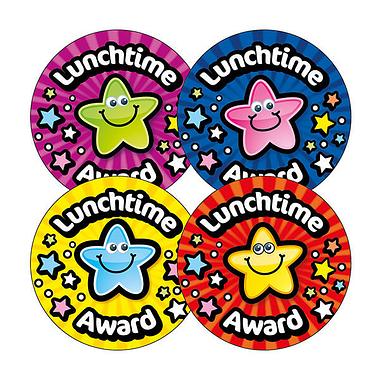 Lunchtime Award Stickers (20 Stickers - 32mm) Brainwaves