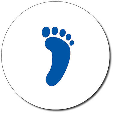 Personalised Footprint Stamper - Blue (25mm)
