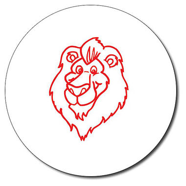 Personalised Lion Stamper - Red Ink (25mm)