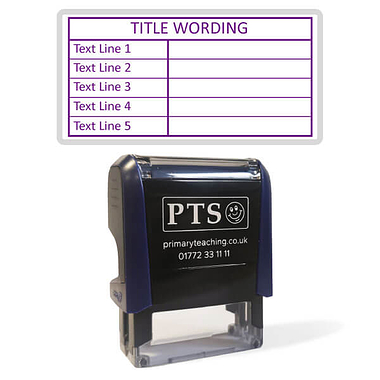 Personalised Table Stamper - Purple Ink (72mm x 34mm)