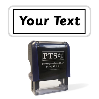 Personalised Text Box Stamper - Black Ink (38mm x 15mm)
