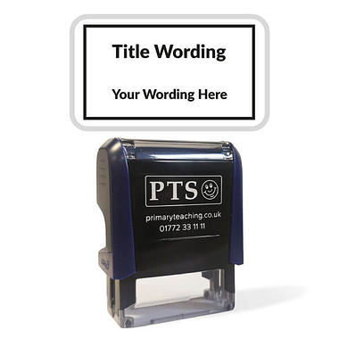 Personalised Text Box Stamper - Black Ink (46mm x 16mm)