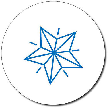 Personalised Star Stamper - Blue Ink (25mm)