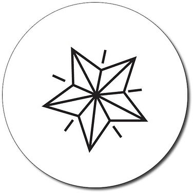 Personalised Star Stamper  - Black Ink (25mm)
