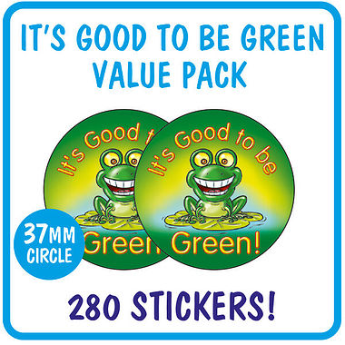 It's Good to be Green Stickers Value Pack (280 Stickers - 37mm)
