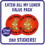 I've Eaten All My Lunch Today Stickers Value Pack (280 Stickers - 37mm)