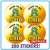 280 Metallic Good to be Gold Stickers - 37mm