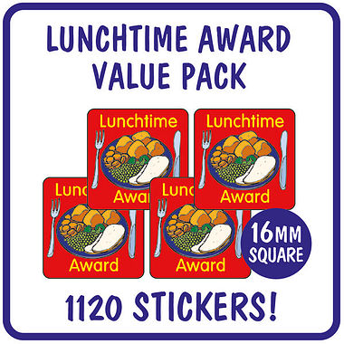 Lunchtime Award Stickers Value Pack (1120 Stickers - 16mm)