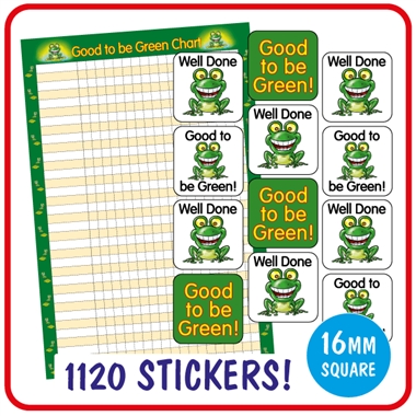 Good to be Green Stickers Value Pack (1120 Stickers - 16mm)