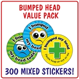 300 I Bumped My Head Stickers - 25mm