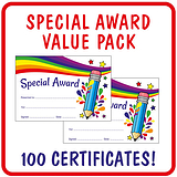 100 Special Award Certificates - A5