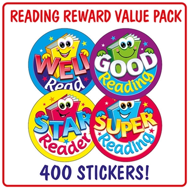 Reading Stickers (400 Stickers - 32mm) Brainwaves