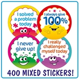 Growth Mindset Brain Stickers Value Pack (400 Stickers - 32mm)