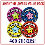 Lunchtime Award Stickers (400 Stickers - 32mm) Brainwaves