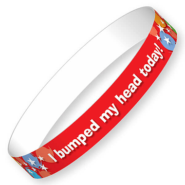 I bumped my head today Glossy Star Wristbands (10 Wristbands - 220mm x 13mm) Brainwaves