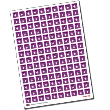 Metallic Star Stickers - Well Done - Purple (140 Stickers - 16mm)