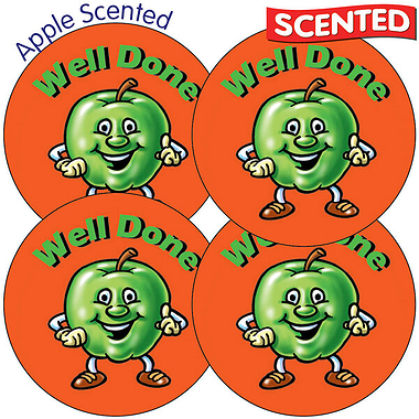 Scented Apple Stickers - Well Done (35 Stickers - 37mm)