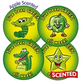 35 Apple Scented I've Been Green All Week Stickers - 37mm