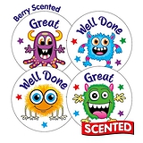 Berry Scented Stickers - Monster Well Done (20 Stickers - 32mm)