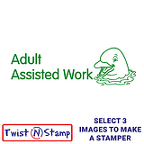 Adult Assisted Work Dolphin Twist N Stamp Brick - Green