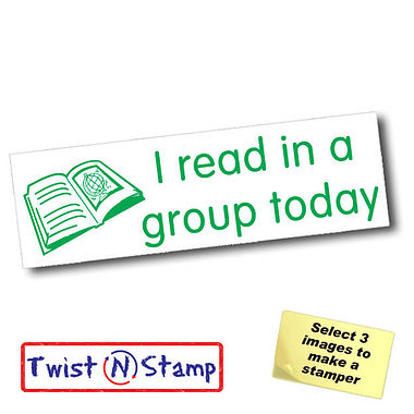 I Read in a Group Today Twist & Stamp Brick Stamper