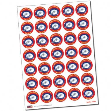35 Clean Plate Stickers - 37mm