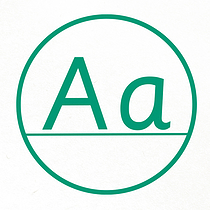 Aa Capital/Lower Case Stamper - Green - 25mm