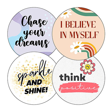 20 Positive Affirmation Stickers - 32mm