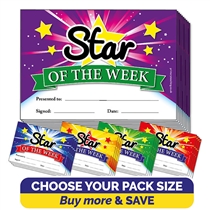Assorted Star of the Week Certificates - A5