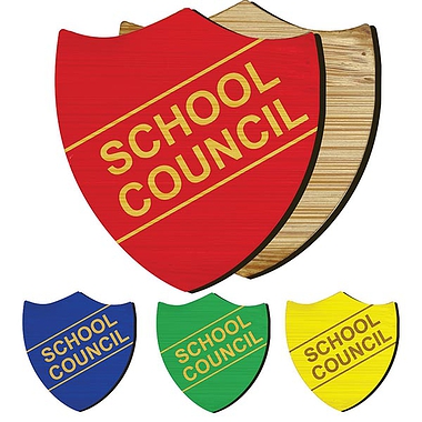 Bamboo Shield School Council Badge - 35mm