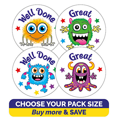Berry Scented Monster Stickers (32mm)