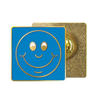 Blue Smile Enamel Badge (20mm x 20mm)