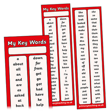 30 Key Words Bookmarks