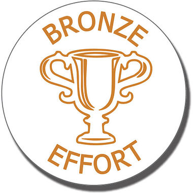Bronze Effort Trophy Stamper - Bronze Ink (25mm)