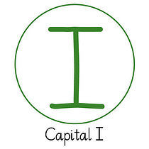 Capital I Stamper - Pedagogs - Green - 25mm