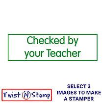 Checked By Your Teacher Twist N Stamp Brick - Green